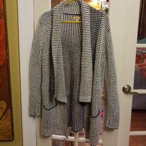 Draped open sweater cardigan SOFT with pockets L